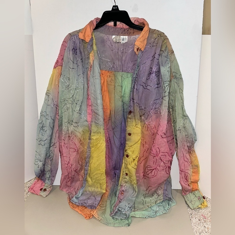 Together! Colorful button down vintage rare!! One size